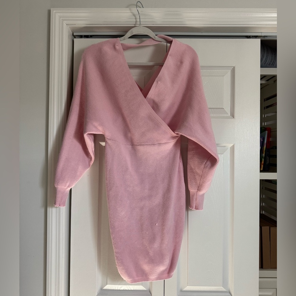 Pink Sweater Dress